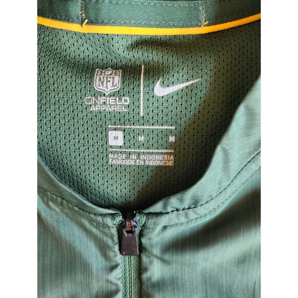 Green Bay Packers lightweight 1/4 zip jacket windbreaker size medium - Picture 3 of 8